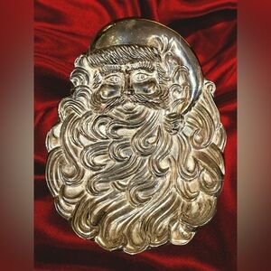 Vintage Silver Plated Santa Claus Dish